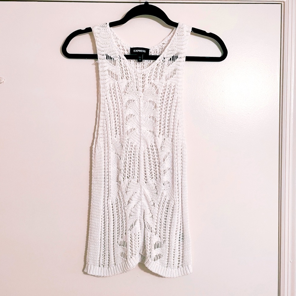 Express knitted tank top - white